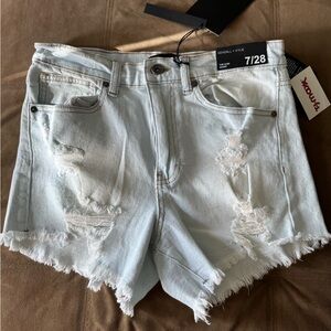 Kendall & Kylie Blue Distressed Jean Shorts